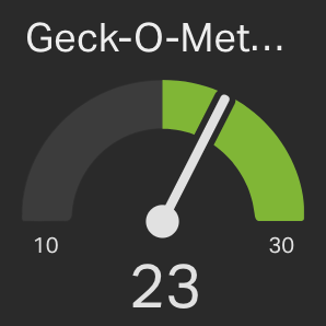 Geck-o-meter with goal